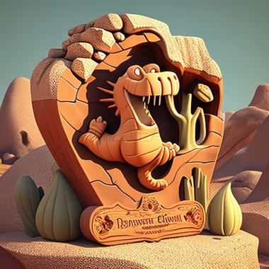 3D model The Flintstones The Surprise at Dinosaur Peak game (STL)
